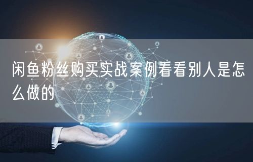 闲鱼粉丝购买实战案例看看别人是怎么做的