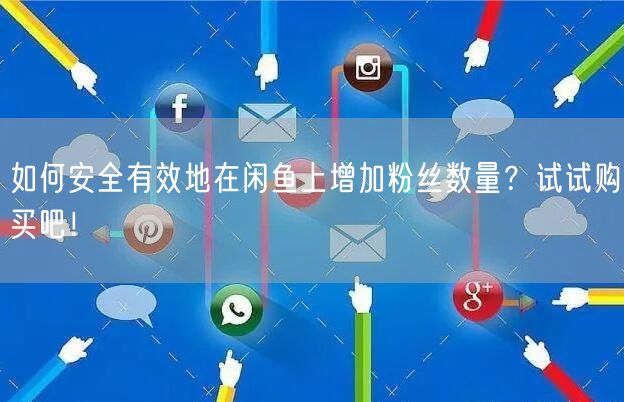 如何安全有效地在闲鱼上增加粉丝数量?试试购买吧!
