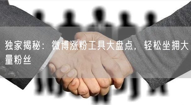 独家揭秘:微博涨粉工具大盘点,轻松坐拥大量粉丝