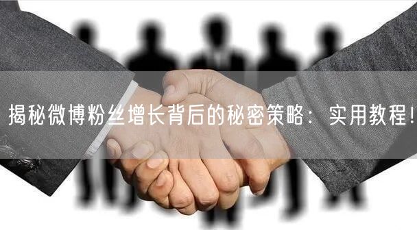 揭秘微博粉丝增长背后的秘密策略:实用教程!