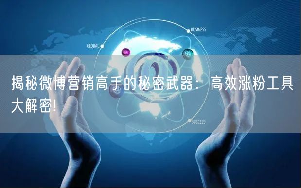 揭秘微博营销高手的秘密武器:高效涨粉工具大解密!