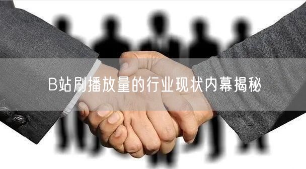 B站刷播放量的行业现状内幕揭秘