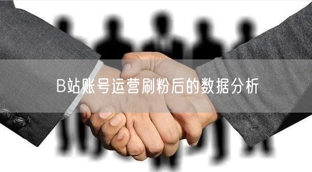 B站账号运营刷粉后的数据分析