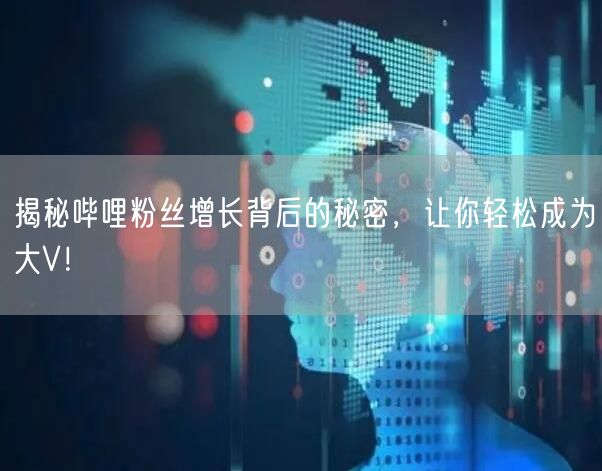 揭秘哔哩粉丝增长背后的秘密，让你轻松成为大V！